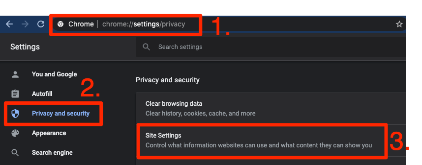 A screencap of the Chrome Settings window