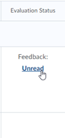 the feedback link in a Brightspace folder